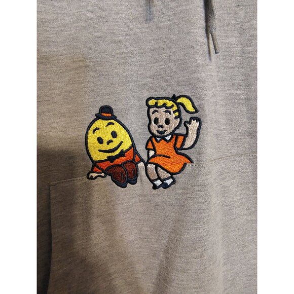 Graniph Osamu Girl with Egg Hooded Gray Sweatshirt, Women's One Size, Medium - Picture 2 of 9